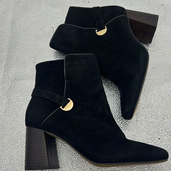 Bella Vita genuine leather suede black ankle bootie 7.5 - Picture 7 of 10